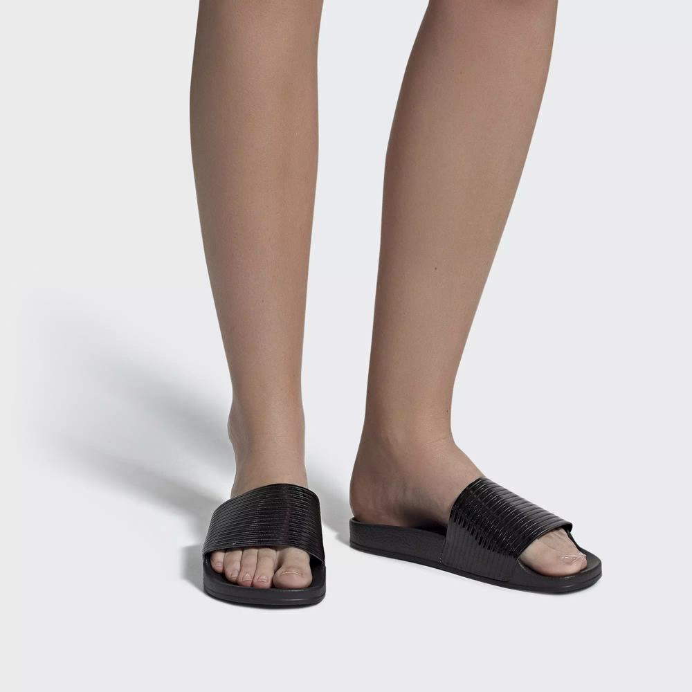 Adidas Adilette Chanclas Negros Para Mujer (MX-36816)